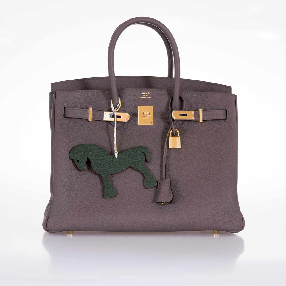 Hermes Birkin 35 Etain Tin Grey Togo Gold Hardware