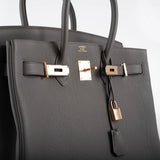 Hermes Birkin 35 Etain Togo with Rose Gold Hardware