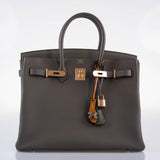 Hermes Birkin 35 Etain Togo with Rose Gold Hardware