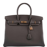 Hermes Birkin 35 Etain Togo with Rose Gold Hardware