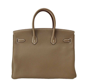 HermesEtoupe Togo Birkin 35 Bag GHW