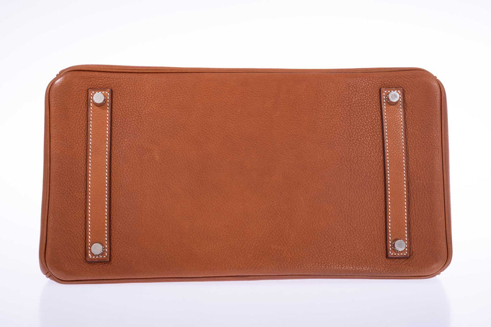 Hermes Birkin 35 Fauve Barenia Faubourg Palladium Hardware