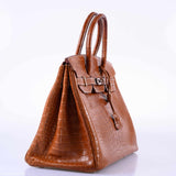 Hermes Birkin 35 Fauve Matte Porosus Crocodile Palladium Hardware