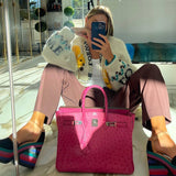 Hermes Birkin 35 Fuchsia Ostrich with Palladium Hardware