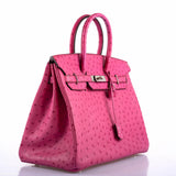 Hermes Birkin 35 Fuchsia Ostrich with Palladium Hardware