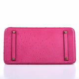 Hermes Birkin 35 Fuchsia Ostrich with Palladium Hardware