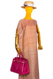 Hermes Birkin 35 Fuchsia Porosus Crocodile with Gold Hardware