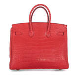 Hermes Birkin 35 Geranium Matte Alligator Gold Hardware