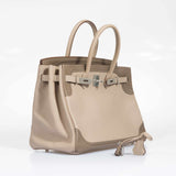 Hermes Birkin 35 Ghillies Argile Etoupe Swift Palladium Hardware