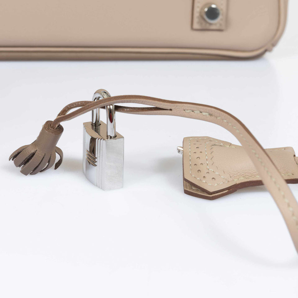 Hermes Birkin 35 Ghillies Argile Etoupe Swift Palladium Hardware