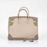 Hermes Birkin 35 Ghillies Argile Etoupe Swift Palladium Hardware