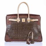 Hermes Birkin 35 Ghillies Grand Marriage Tri-Exotic Permabrass Hardware