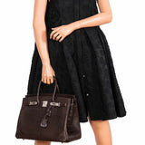 Hermes Birkin 35 Ghillies Matte Ébène Alligator Palladium Hardware