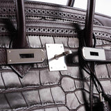 Hermes Birkin 35 Ghillies Matte Ébène Alligator Palladium Hardware