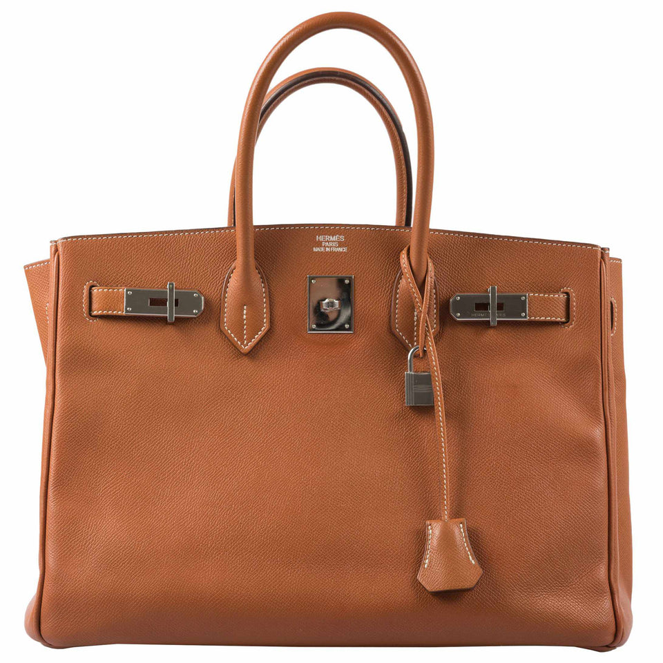 Hermes Birkin 35 Gold Epsom Palladium Hardware