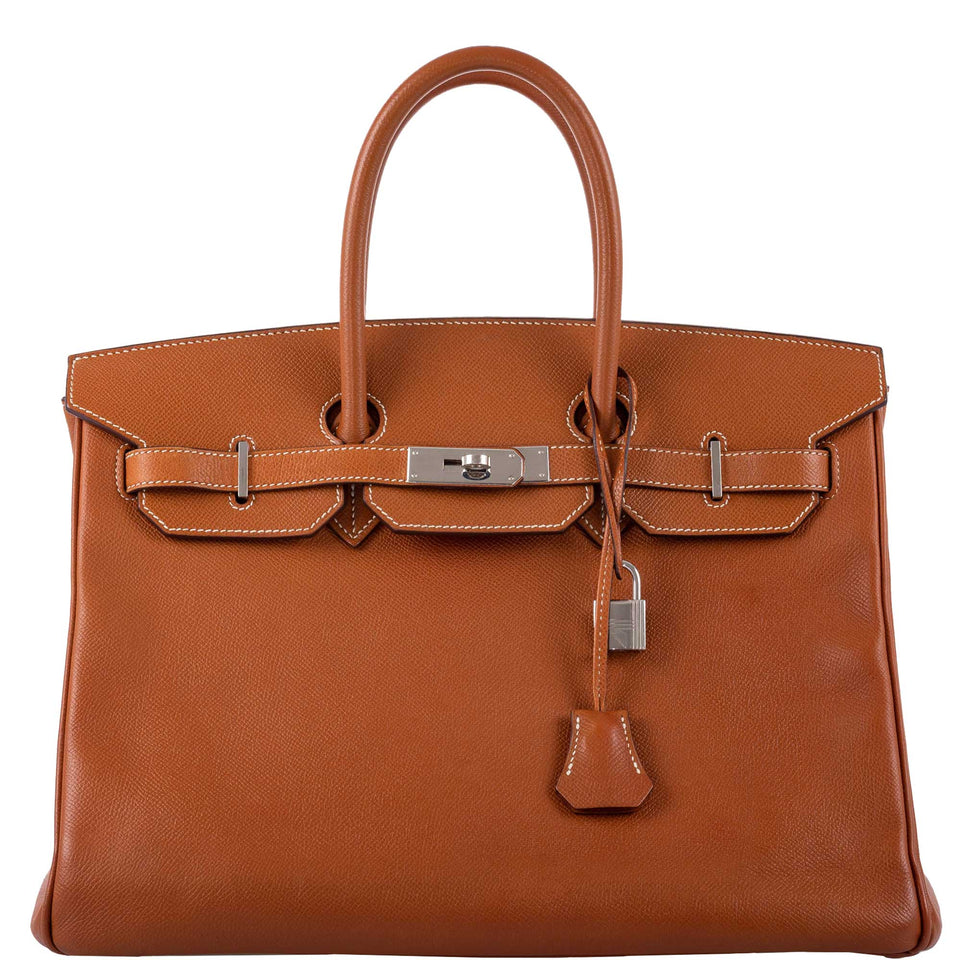 Hermes Birkin 35 Gold Epsom Palladium Hardware