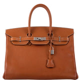 Hermes Birkin 35 Gold Epsom Palladium Hardware