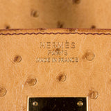 Hermes Birkin 35 Gold Ostrich Gold Hardware