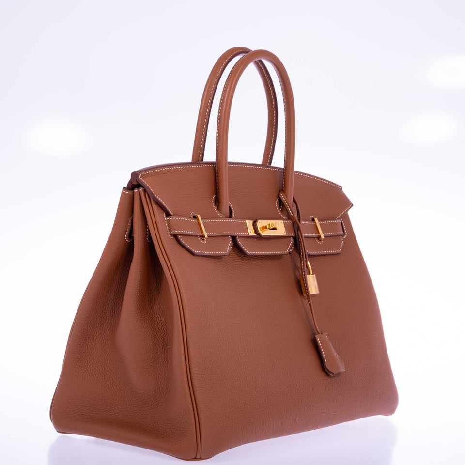 Hermes Birkin 35 Gold Togo Gold Hardware