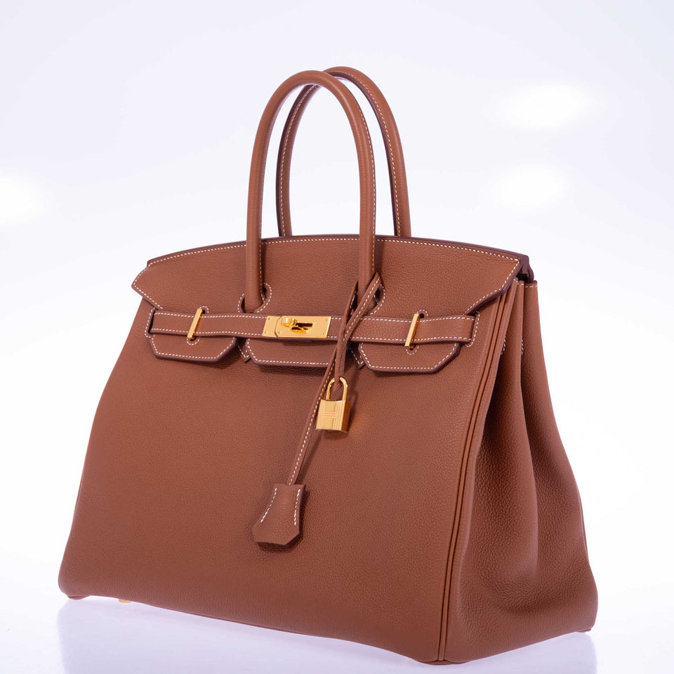 Hermes Birkin 35 Gold Togo Gold Hardware
