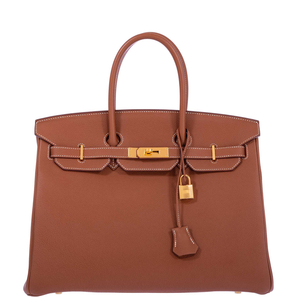 Hermes Birkin 35 Gold Togo Gold Hardware