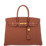 Hermes Birkin 35 Gold Togo Gold Hardware