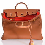 Hermes Birkin 35 Gold Verso Geranium Togo Gold Hardware