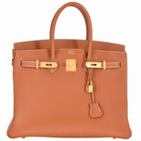 Hermes Birkin 35 Gold Verso Geranium Togo Gold Hardware