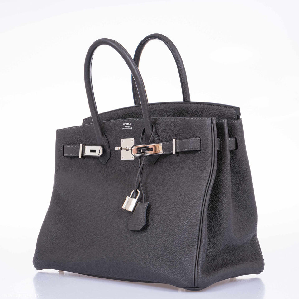 Hermes Birkin 35 Graphite Togo Palladium Hardware