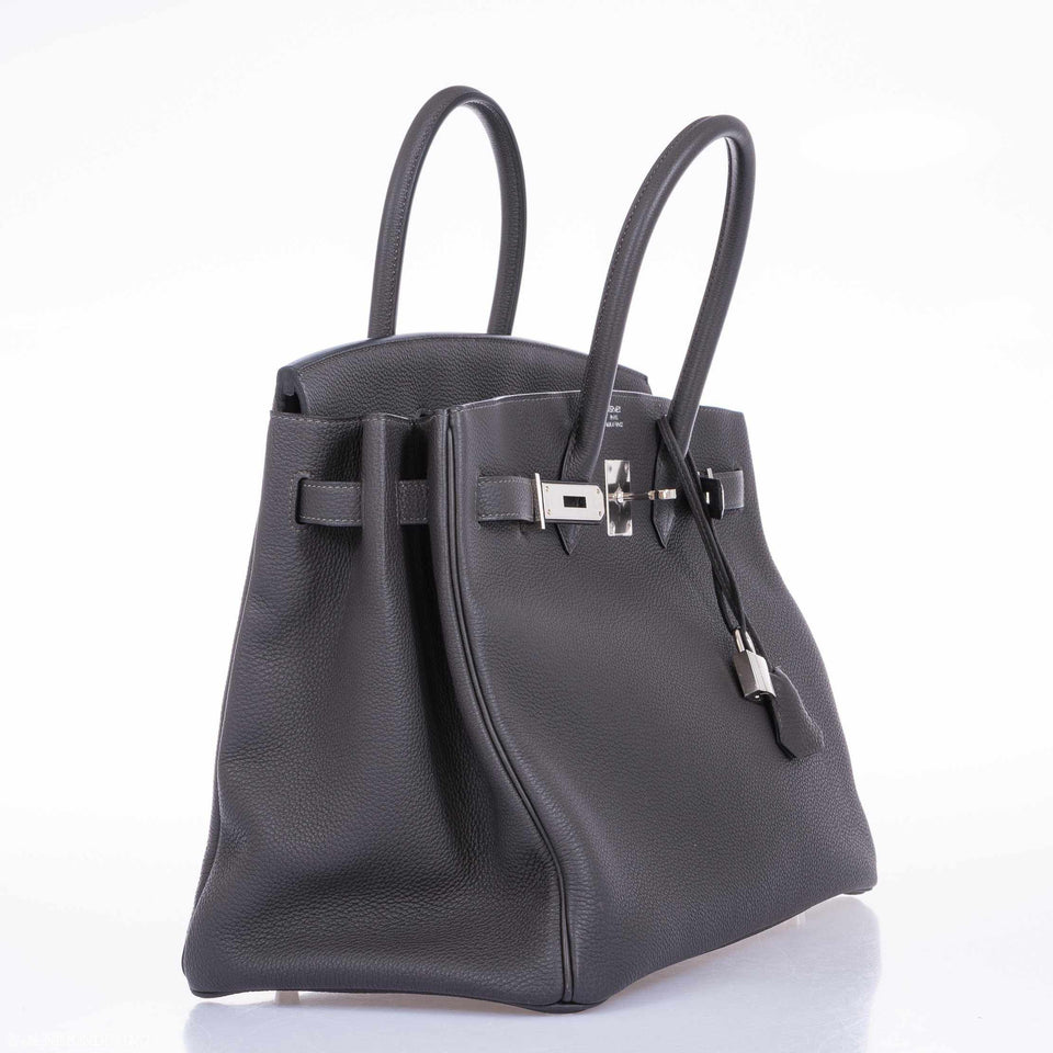 Hermes Birkin 35 Graphite Togo Palladium Hardware
