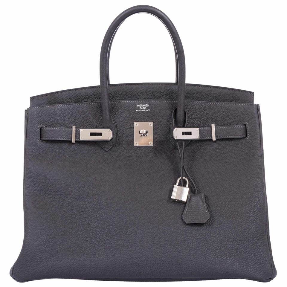 Hermes Birkin 35 Graphite Togo Palladium Hardware