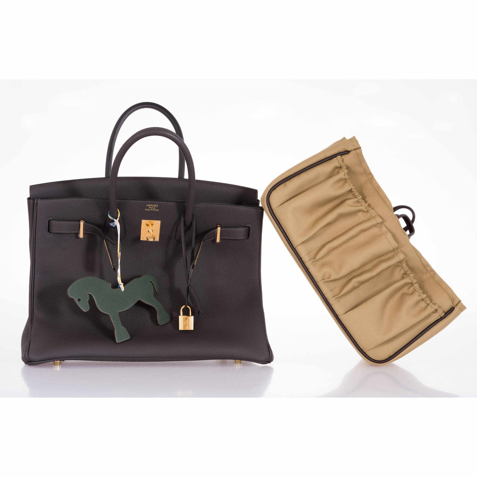 Hermes Birkin 35 Gray Graphite Togo Gold Hardware