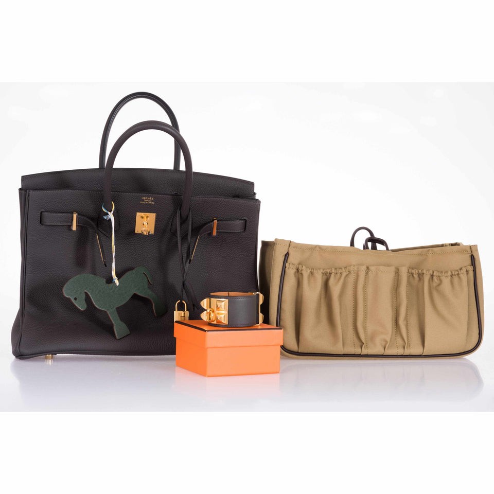 Hermes Birkin 35 Gray Graphite Togo Gold Hardware