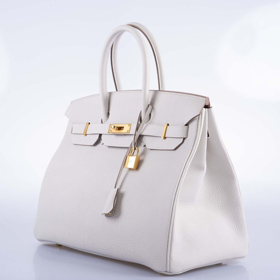 Hermes Birkin 35 Gris Pale Togo Gold Hardware
