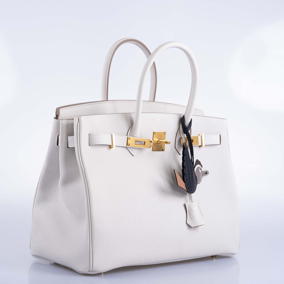 Hermes Birkin 35 Gris Pale Togo Gold Hardware