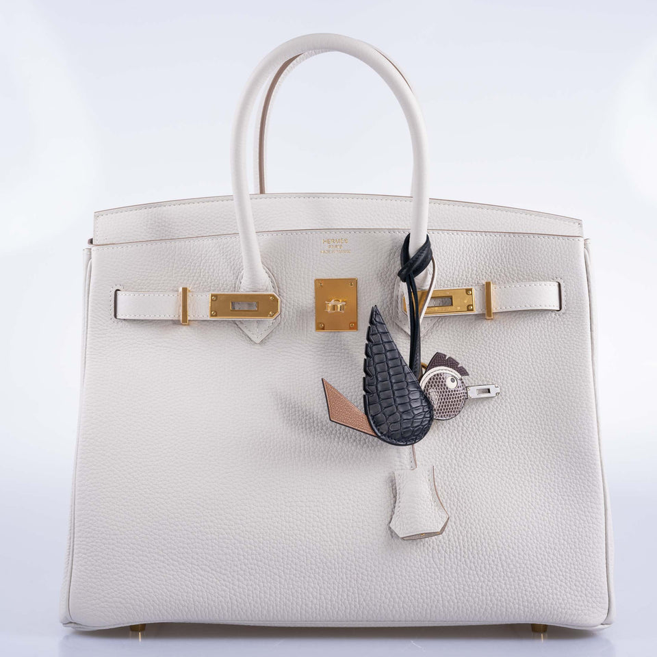 Hermes Birkin 35 Gris Pale Togo Gold Hardware