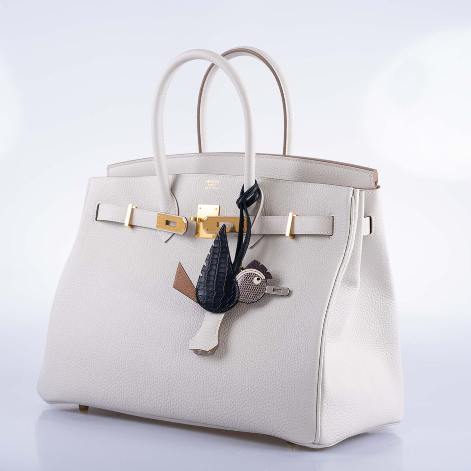 Hermes Birkin 35 Gris Pale Togo Gold Hardware