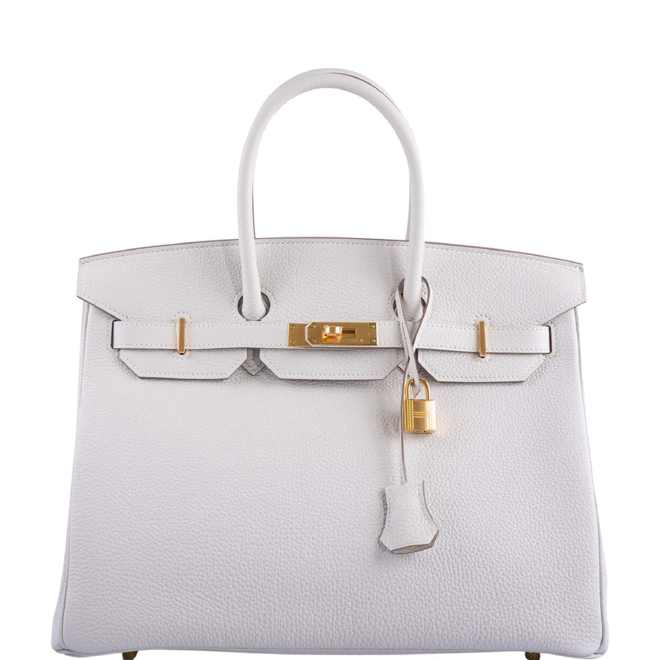 Hermes Birkin 35 Gris Pale Togo Gold Hardware
