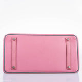 Hermes Birkin 35 HSS 5P Bubblegum Pink & Celeste Togo Palladium Hardware - 2011, Square O