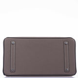 Hermes Birkin 35 HSS Bi-Color Etain & Black Epsom Brushed Palladium Hardware