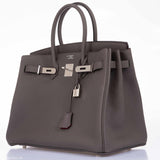 Hermes Birkin 35 HSS Bi-Color Etain & Rouge Vif Togo Palladium Hardware