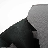 Hermes Birkin 35 HSS Bi-Color Gris Mouette & Vert Fonce Togo Palladium Hardware