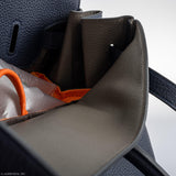 Hermes Birkin 35 HSS Blue Nuit Outside & Gris Etain Inside Togo Palladium Hardware - 2020, Y