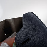 Hermes Birkin 35 HSS Blue Nuit Outside & Gris Etain Inside Togo Palladium Hardware - 2020, Y