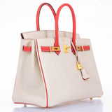 Hermes Birkin 35 HSS Craie, Rose Jaipur Epsom Brushed Gold Hardware