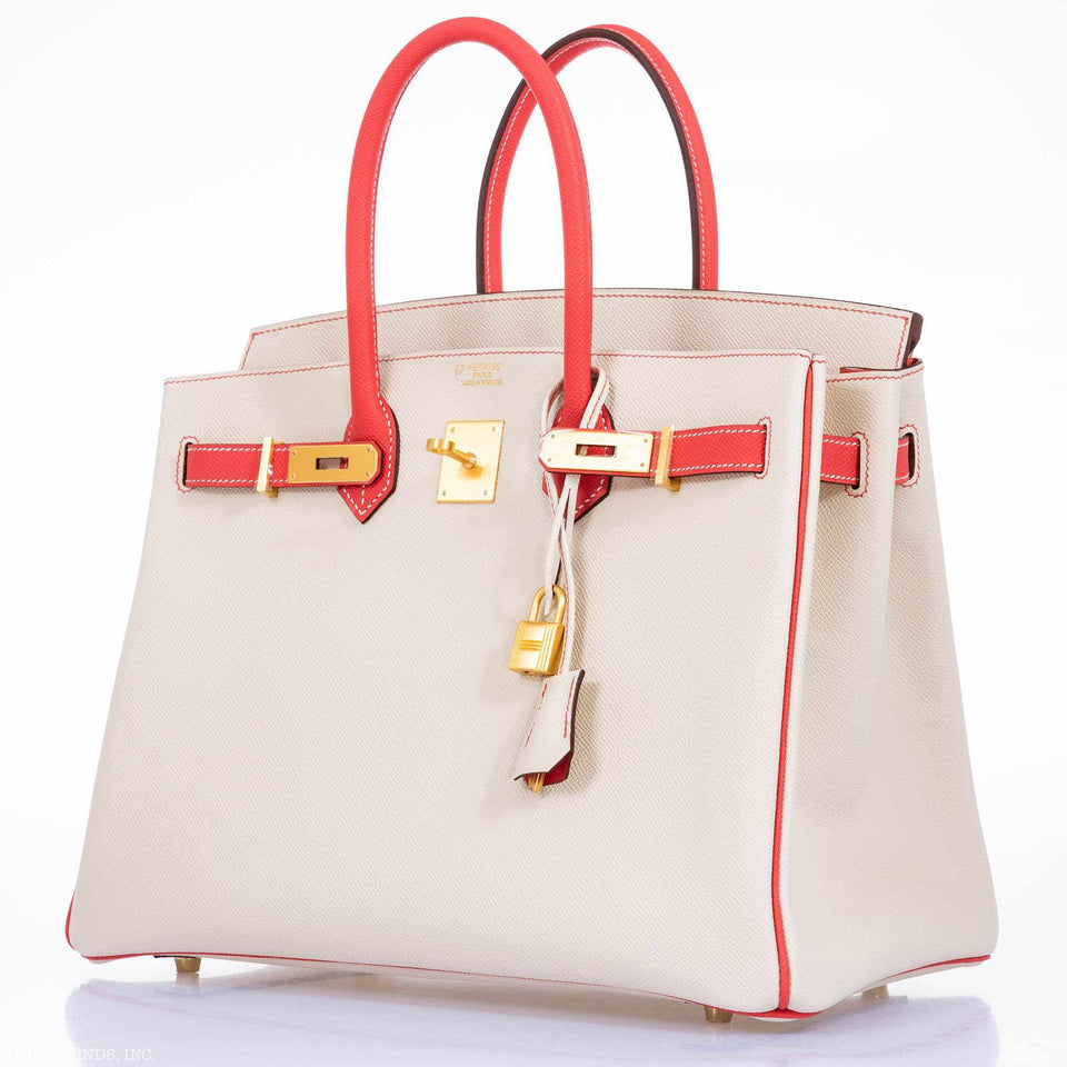 Hermes Birkin 35 HSS Craie, Rose Jaipur Epsom Brushed Gold Hardware