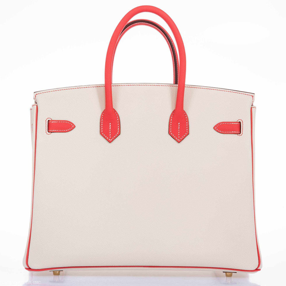Hermes Birkin 35 HSS Craie, Rose Jaipur Epsom Brushed Gold Hardware