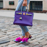 Hermes Birkin 35 HSS Crocus And Blue Lin Epsom Gold Hardware