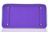 Hermes Birkin 35 HSS Crocus And Blue Lin Epsom Gold Hardware