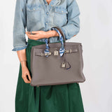 Hermes Birkin 35 HSS Etain With Blue Electric Togo Palladium Hardware
